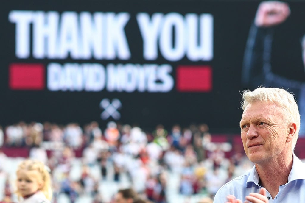 The big screens at the London Stadium will pay tribute to West Ham manager David Moyes as he completes his final season at the club during a Premier League...